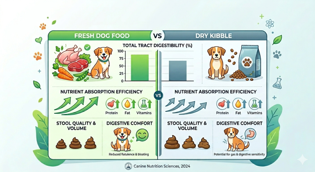 fresh-dog-food-vs-kibble-digestibility-chart