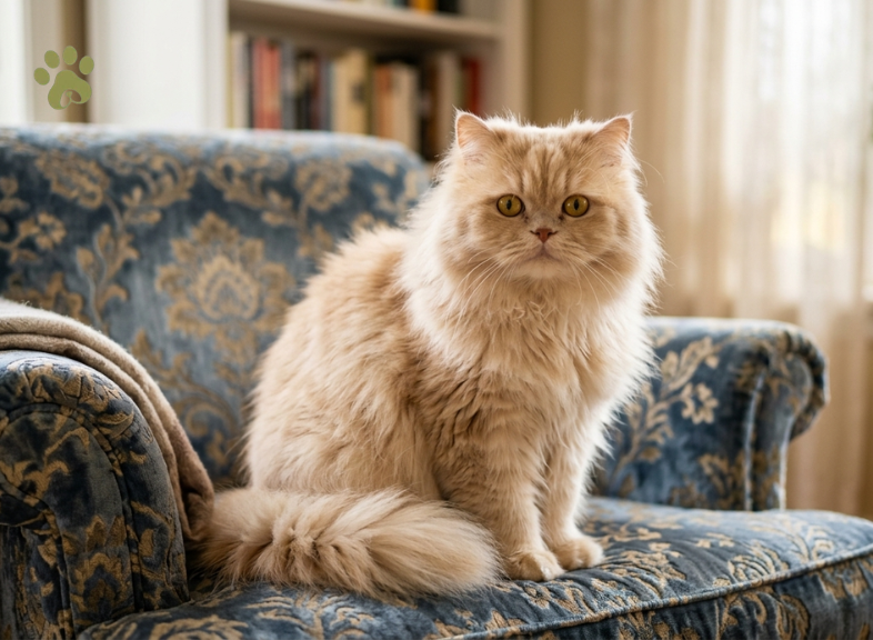 Fluffy Persian cat a popular long-haired type of cat